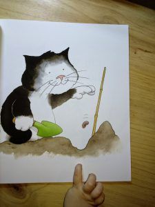 Jasper plantando libros para imprimir en inglés